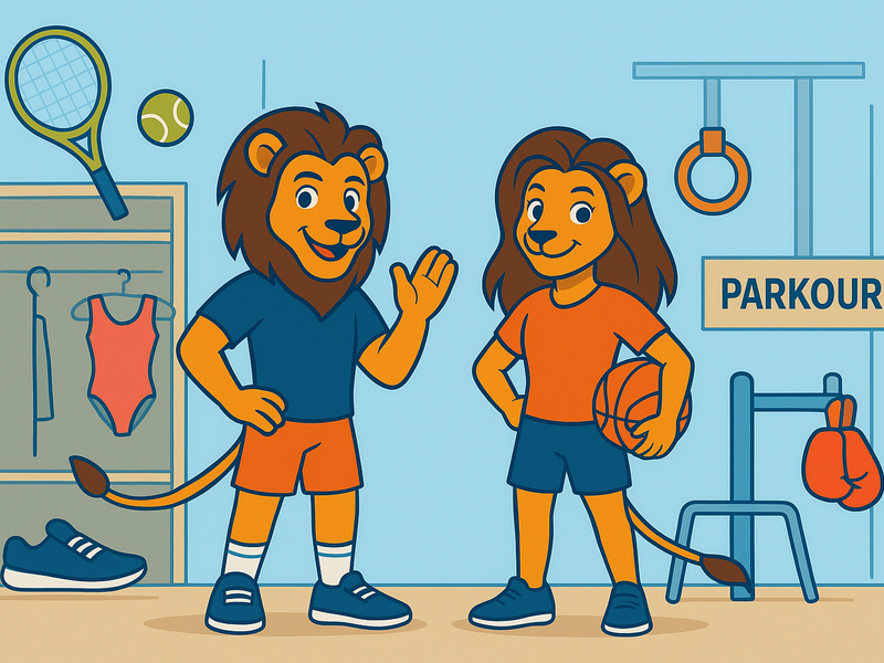 Raf & Rina in het individuele sportdorp