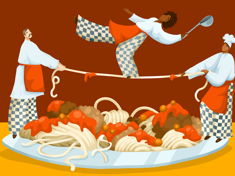 Peperkoekenhuis en frietfornuis