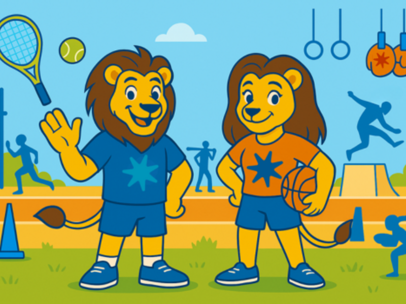 Raf & Rina in het individuele sportdorp