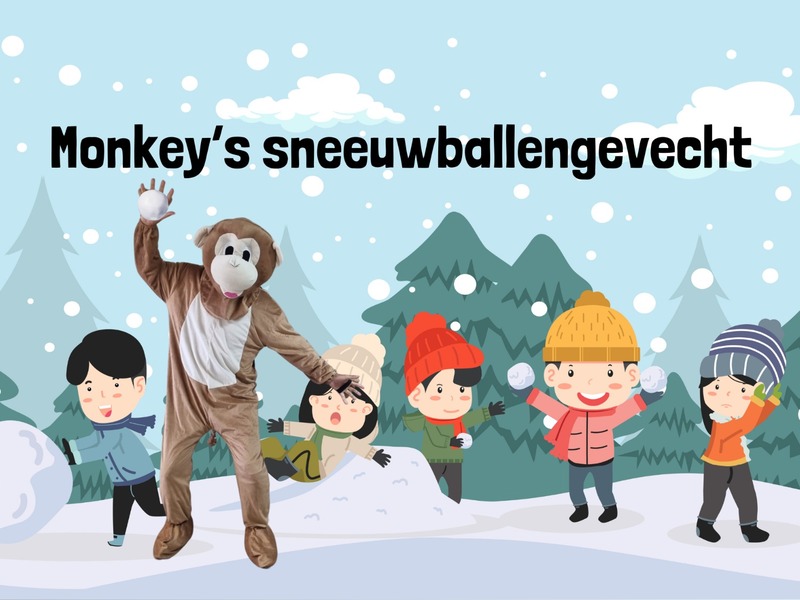 Monkey's sneeuwballengevecht