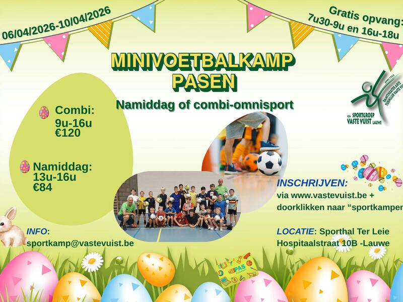 Combi minivoetbal - omnisportkamp Pasen 2026 - week 1