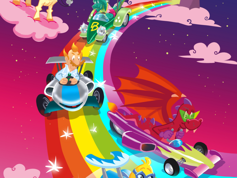 Happy en de regenboograce