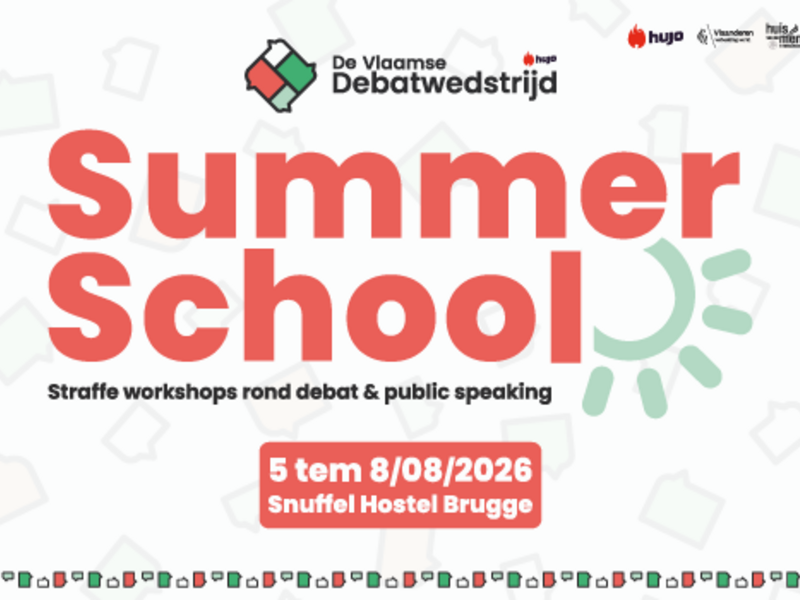 Summer School 2026 - Workshops rond debat en public speaking