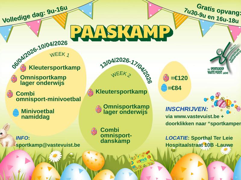 Kleutersportkamp Pasen 2026 - week 2