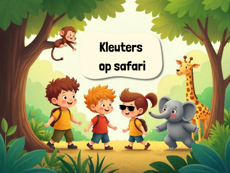 Kleuters op safari