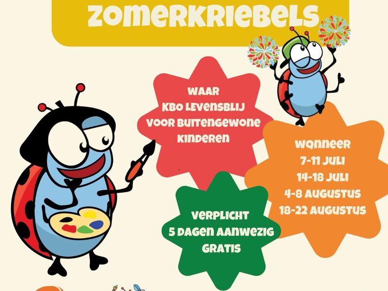 Buitengewone Zomerkriebels 14 tot 18 juli