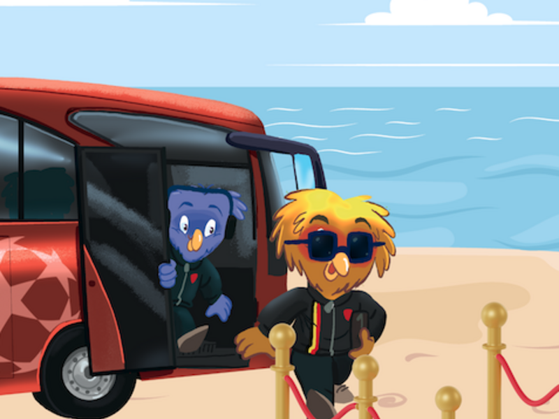 Balalaika gaat op voetbalreis