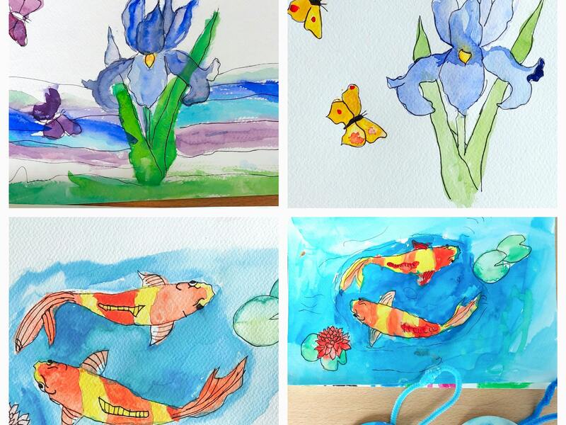 Aquarel voor in je art journal, kids van °2014 tot 2019 met Chantal De Keersmaecker - NM