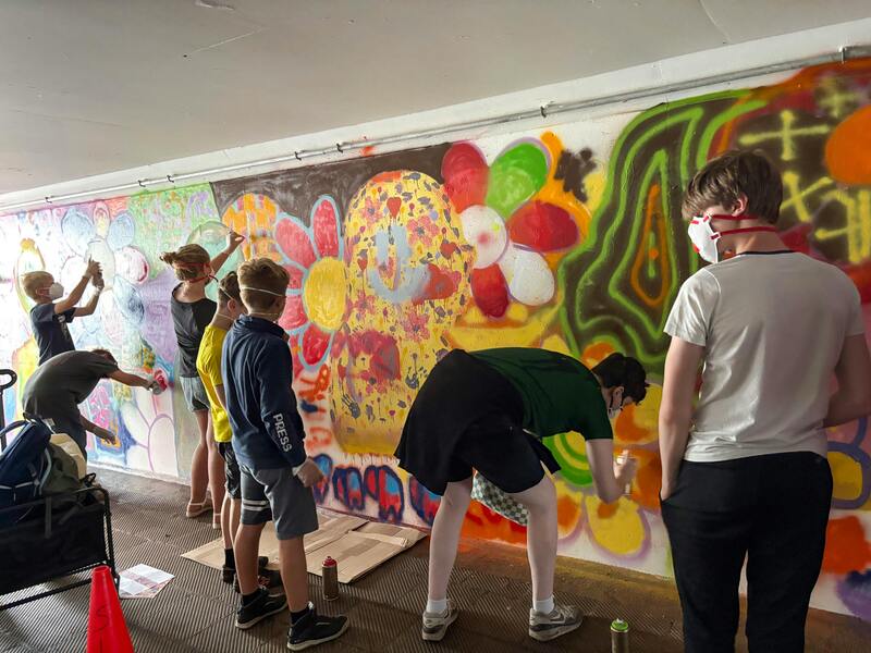 Jonggedoe graffitiworkshop