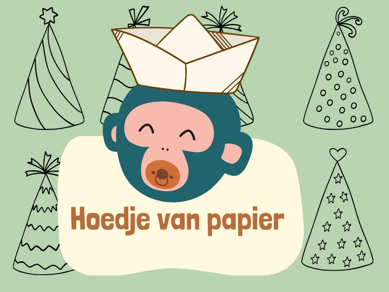 Mini jungle kamp: hoedje van papier
